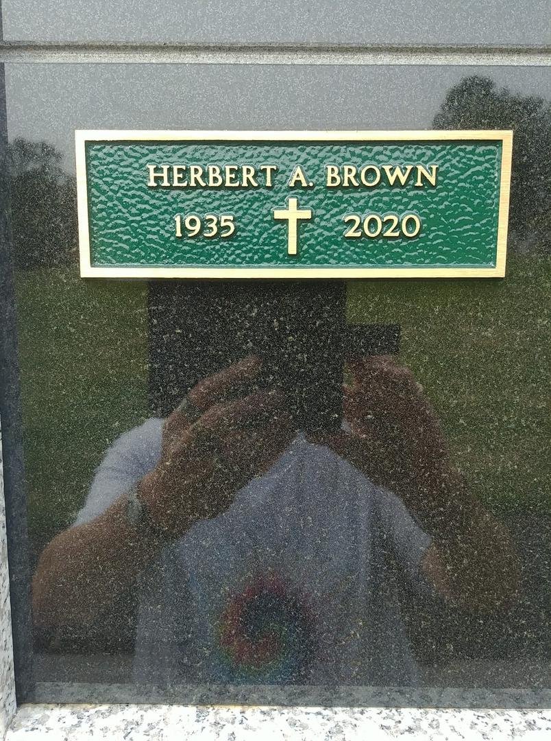 Came to sing my honey Happy Birthday and was surprised and pleased that Herb's name & dates had been added to his burial niche.