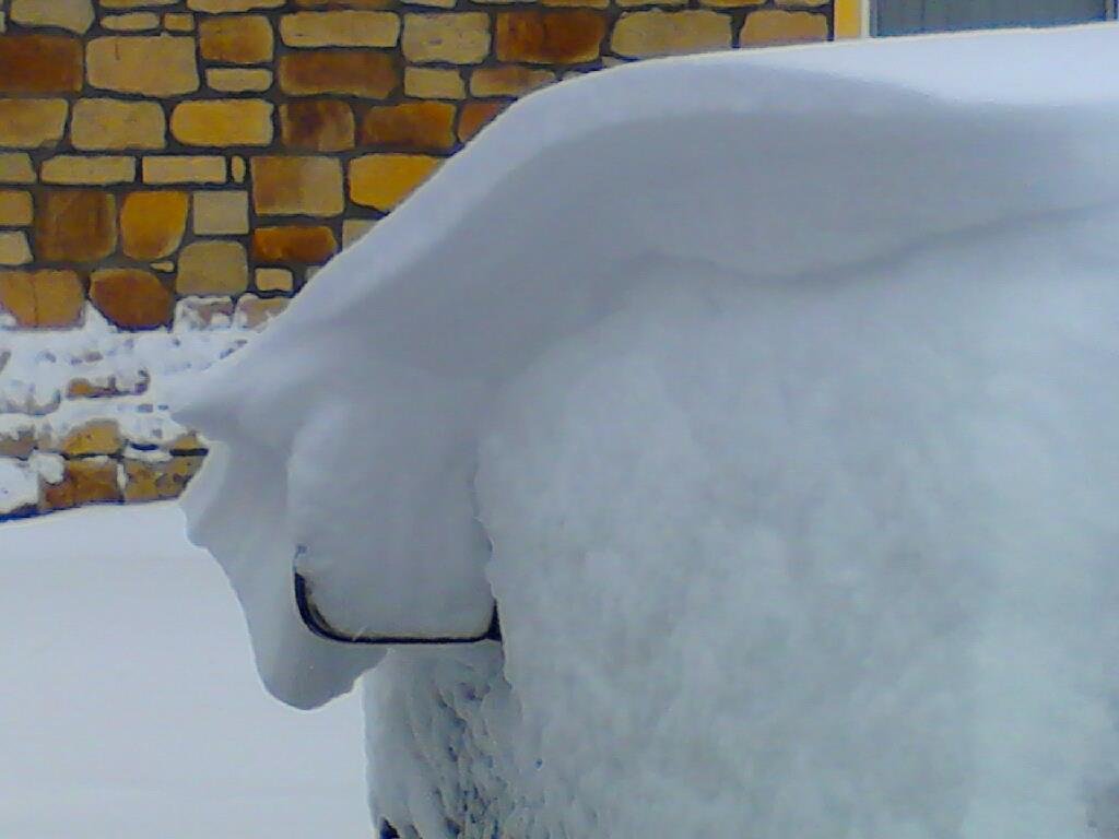 Snow drift on the truck