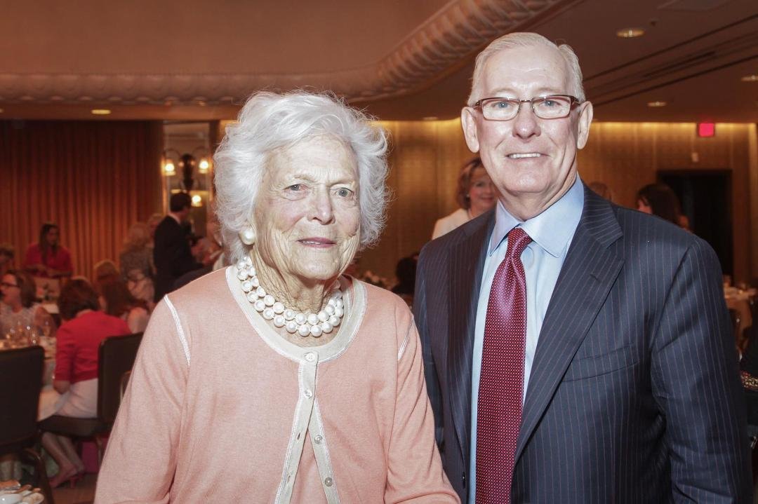 "Women of Substance" Tea reception in honor of Ms. Barbara Bush this week  in Houston, guest of noted business women Ms. Joanne Herring and New York Times Best Seller, Ms. Barbara Bradford. 
An honor visiting with Ms. Bush 