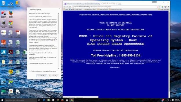 WARNING - something to watch out for. I just got a Pop-Up Registry Error 333 & a 2nd smaller window stating the same thing.
see attached screen print. this is the first time I've had this. I was doing a search for the Old