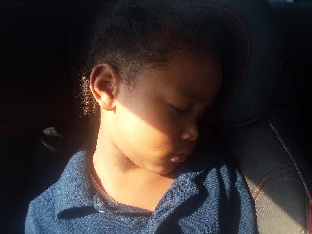 We jusy picked him up from school and he ate a kids meal. Must have been a rough day at school!!!