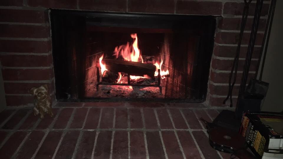 My first fire in the new house in Burleson.