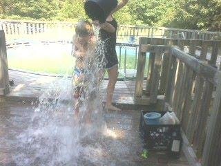 Noah Jensen getting in on the ice bucket challenge!!!