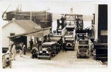 Guemes Ferry back in the good old days .