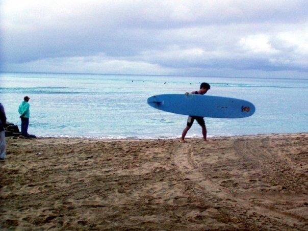 Surfboarder at Waiikiki Beach