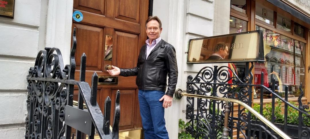 This is the clothing store in London used in the Kingsman movie....."Dauper Dave" at the door!