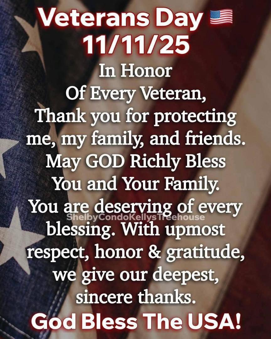 Happy Veterans Days to all Veterans !!