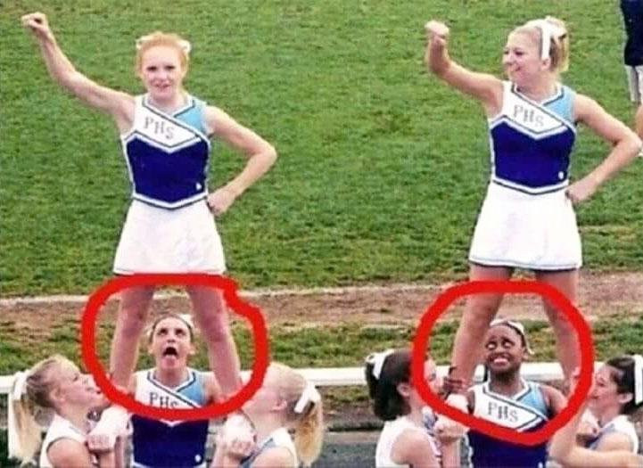 The look on this cheerleader's face makes this my all time favorite cheerleader picture. I laugh everytime I see it.