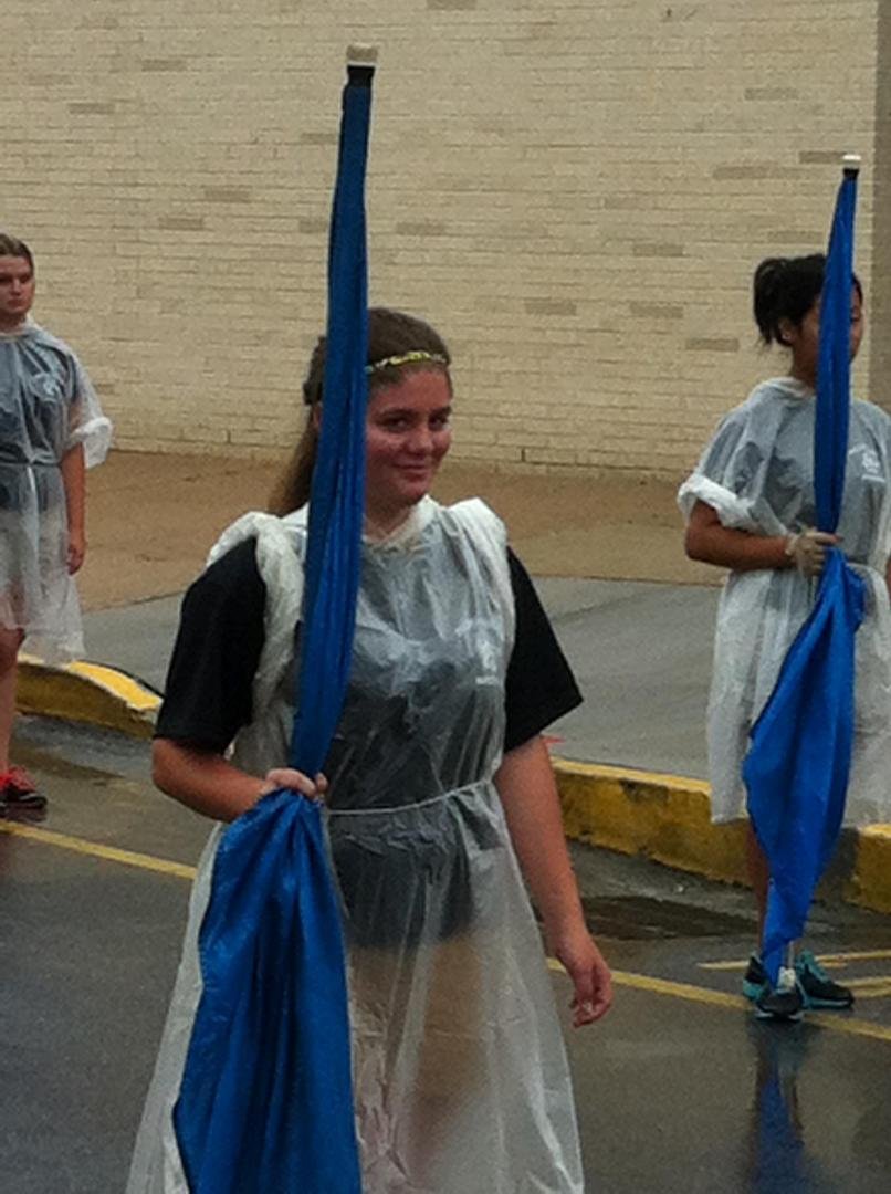 Upper Chichester Community Day parade in the rain..the last one for my girls, beings they are seniors..way to go girls..