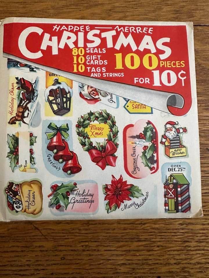 Christmas stickers from more than 50 years ago! Enjoy.