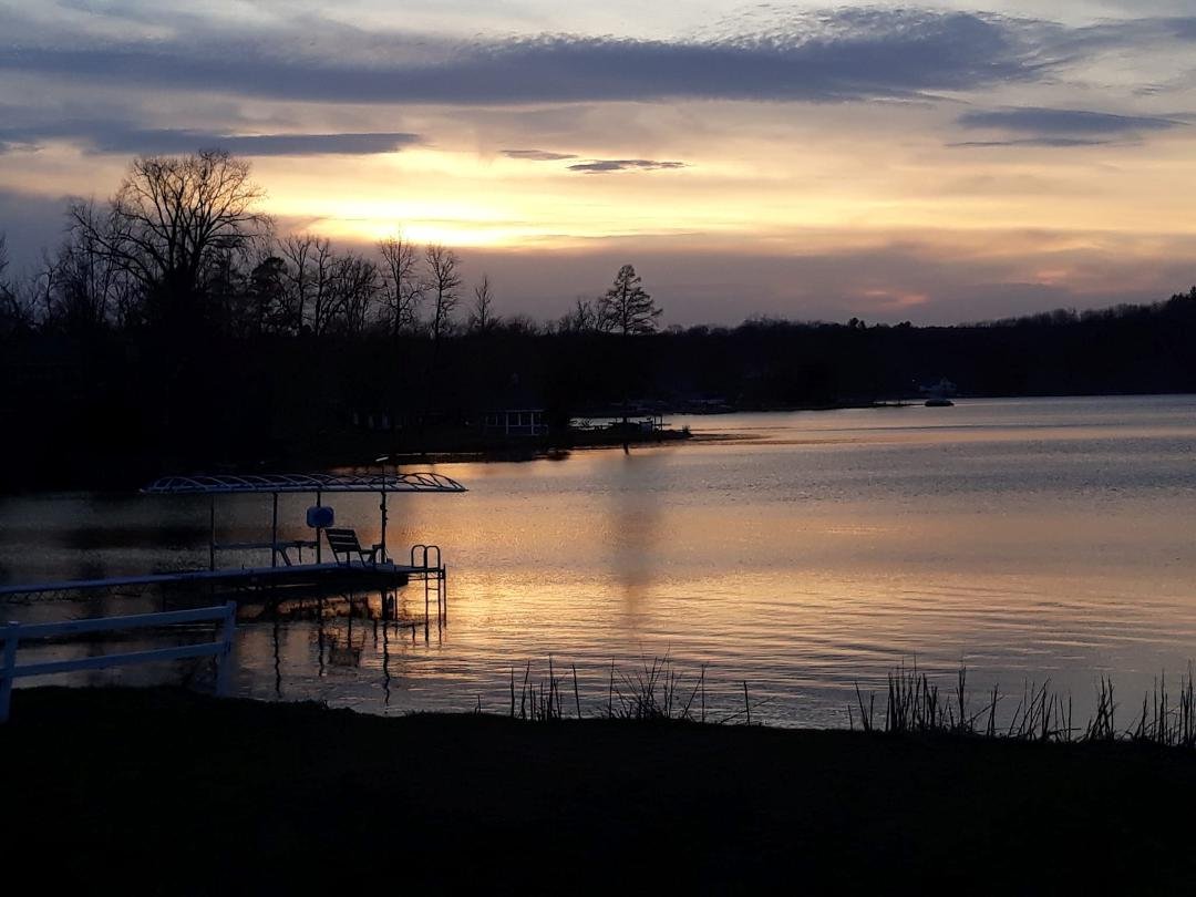Friess Lake, taken from the deck of the Copper Dock in Hubertus, WI. Our first outdoor dinner of 2022.