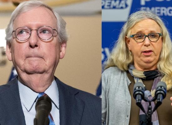 Greg Kelly of NewsMax wonders if Mitch McConell and Rachel Lavine are the same person because he has never seen them in the same room at the same time