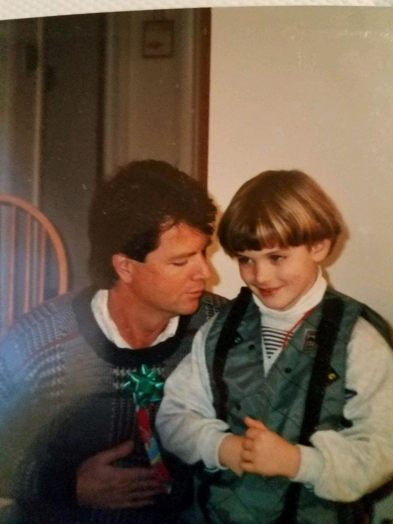 Sean O'Flaherty and I when we were both much younger! More alike than you'd believe, God bless you Sean.