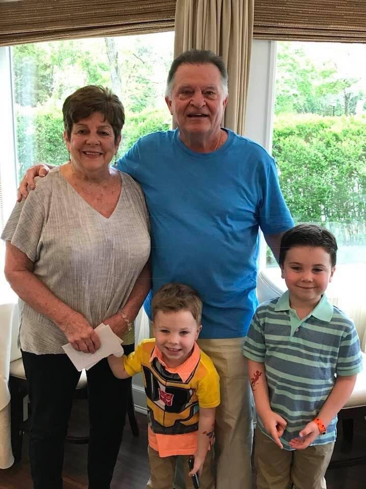 Mom’s Day at Three Village Inn with our grandsons, Jack and Graham.