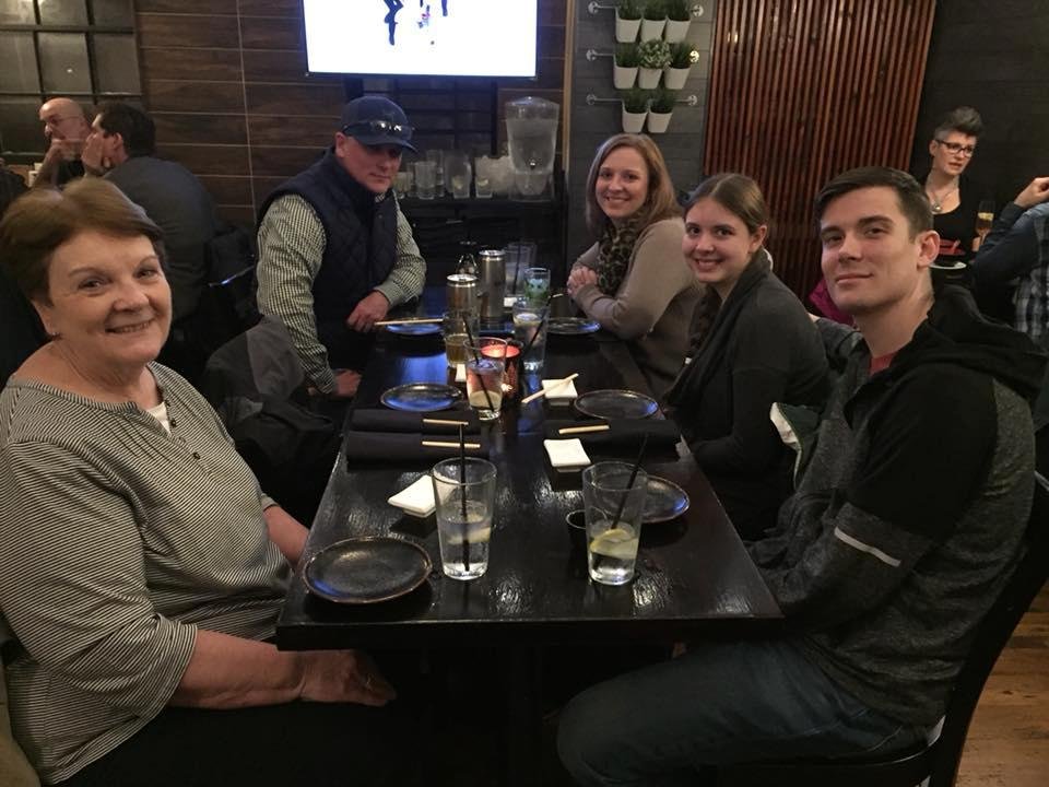 Having dinner with Lavon, Denise, Matt, Jessica and John in Frederick MD.