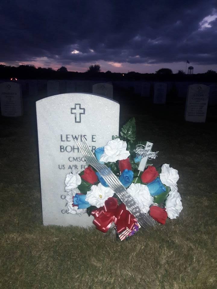 Back here again. Cant wait till i get that new tactical flashlight i got 2 gonna light this cemetery up at night. Seems thats when im here the most.
