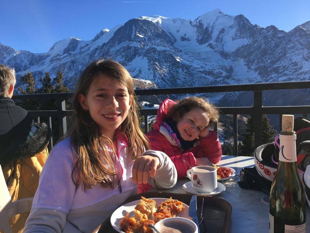 Granddaughters Marie & Theodora in Chamonix, France