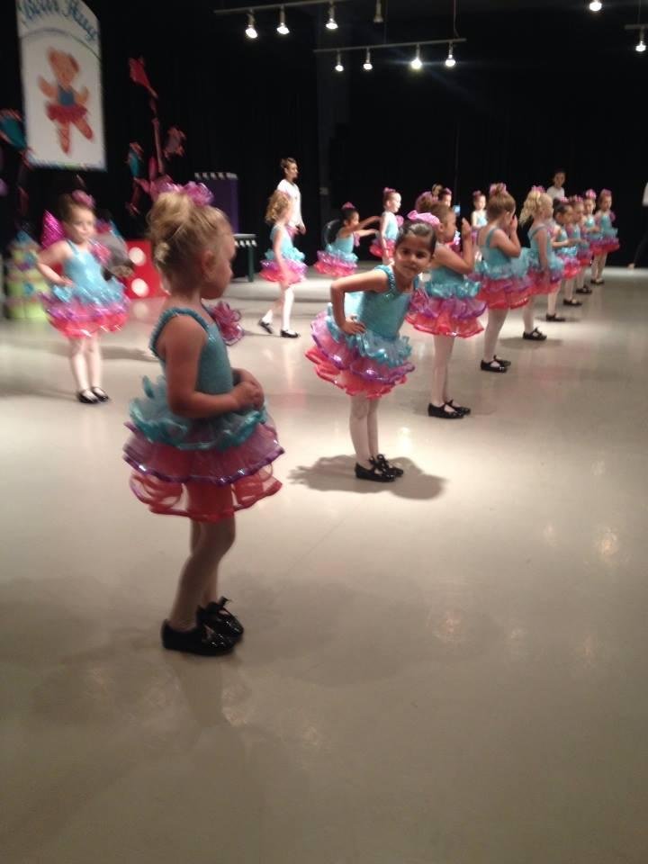 Caitlin is second from left on front row. She takes tap like her Grammy!