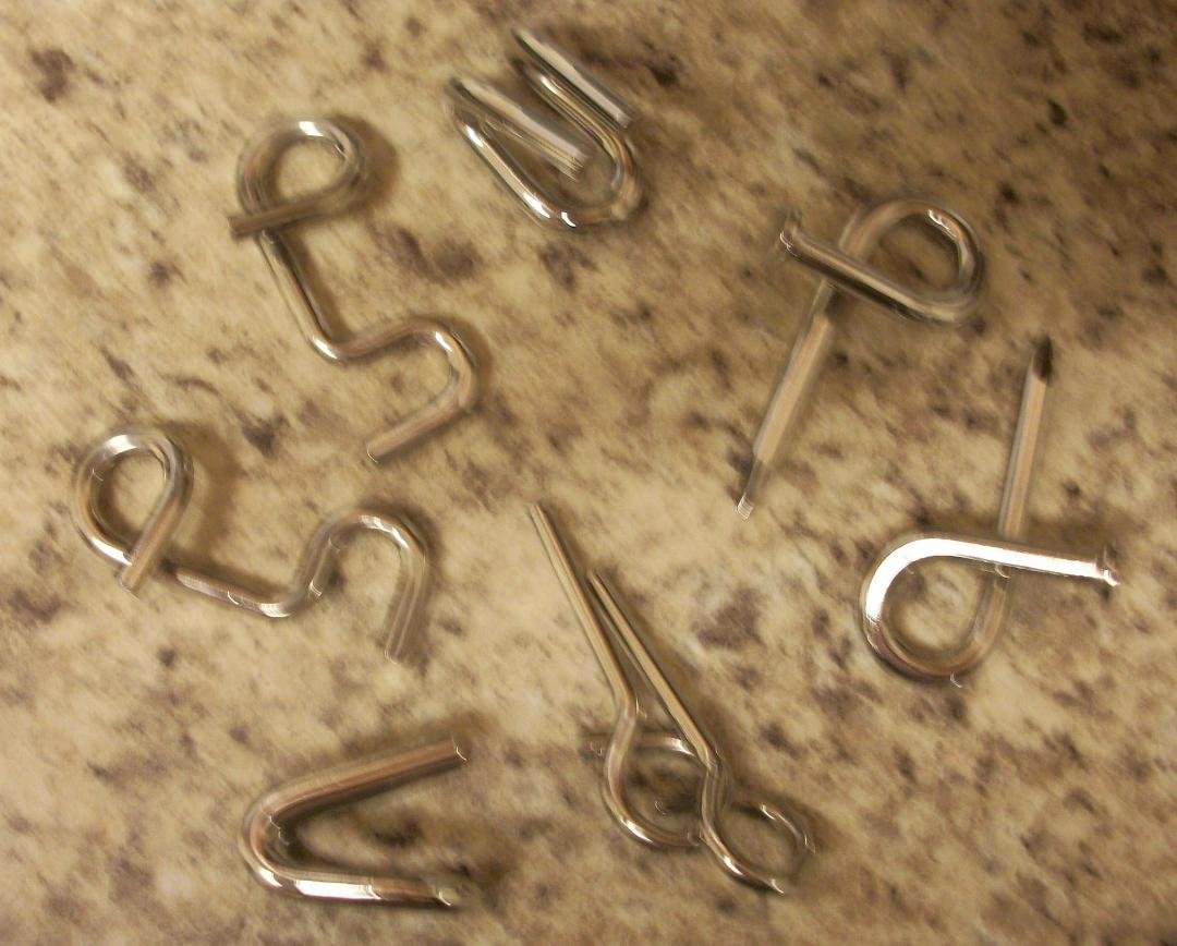 I forget what they were called but the idea was to hook them altogether then hand them to someone and them take it apart.