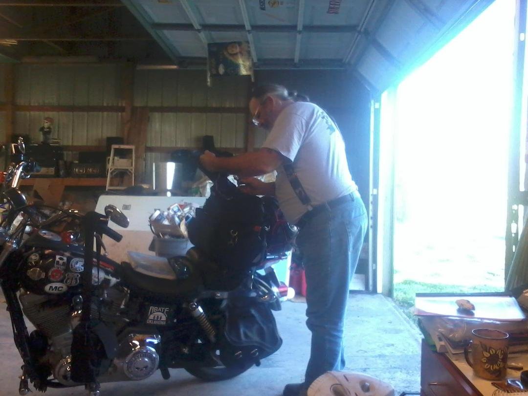 at Tonya and Witt's home for wayward bikers...