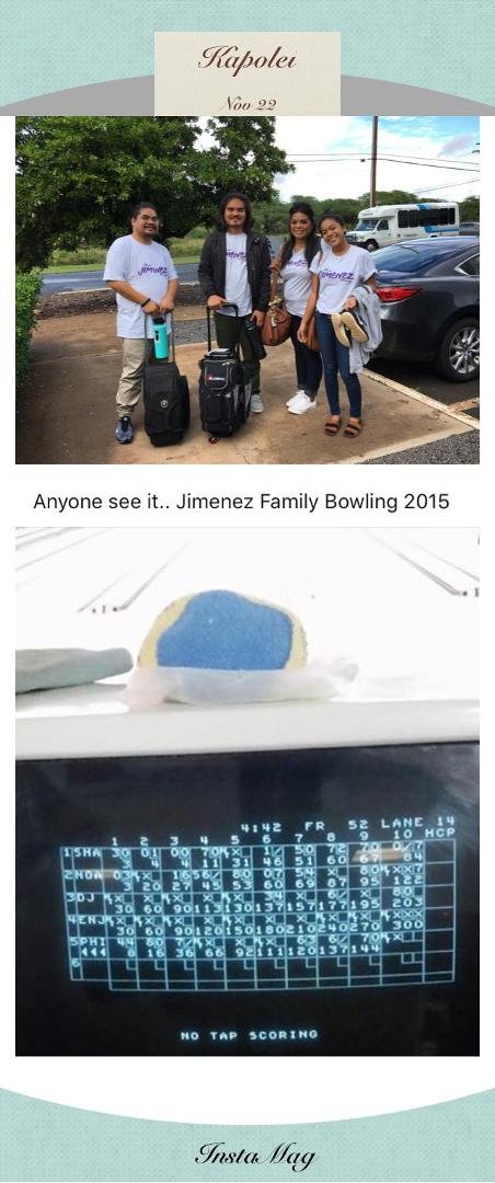 Jimenez family bowling....