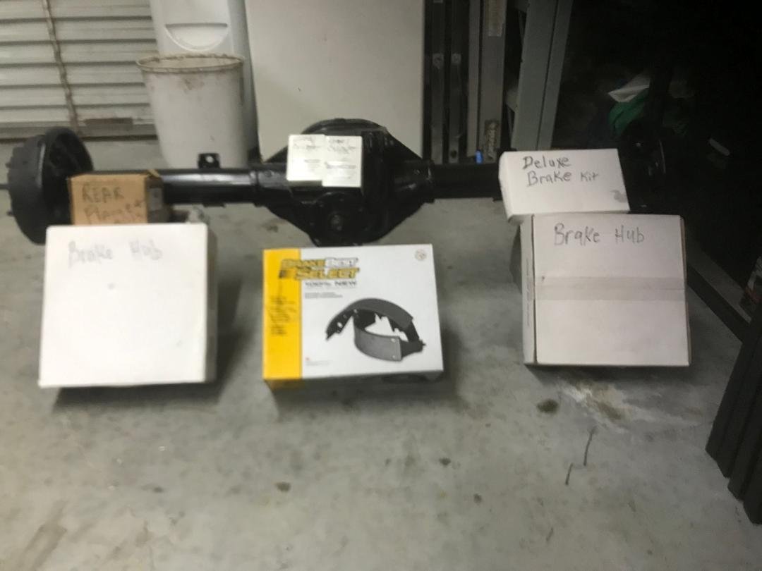 8.8 ford rear 373 limited slip- all new brake parts and new wheels. Fits mustang- explorer- jeep and S10. $300 912-748-6748