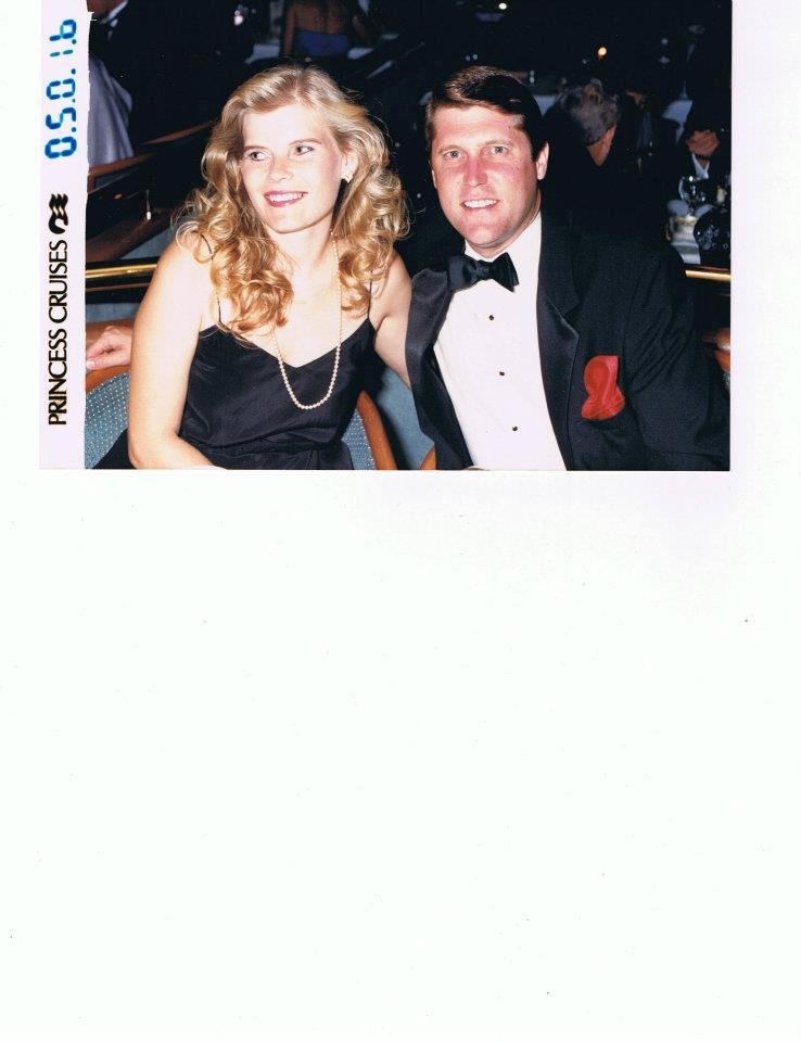 Charlene and I on the Dec100 Cruise, maybe 1986.