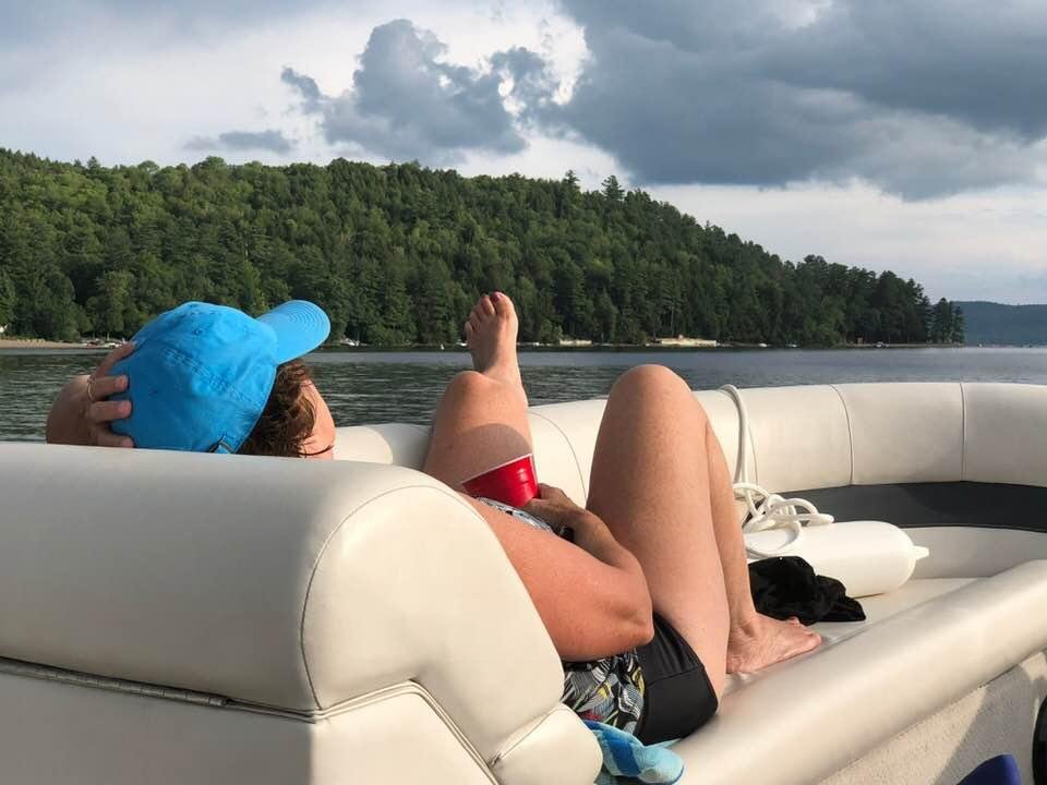 Sandy chilling out on what was supposed to be a bad weather day.