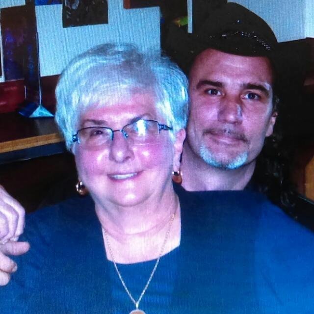 Ron and I went to one of Mark's gigs last year. Here we are during their break# That was a fun night#