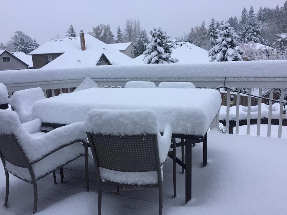 Most snow I have seen here. It is absolutely beautiful.