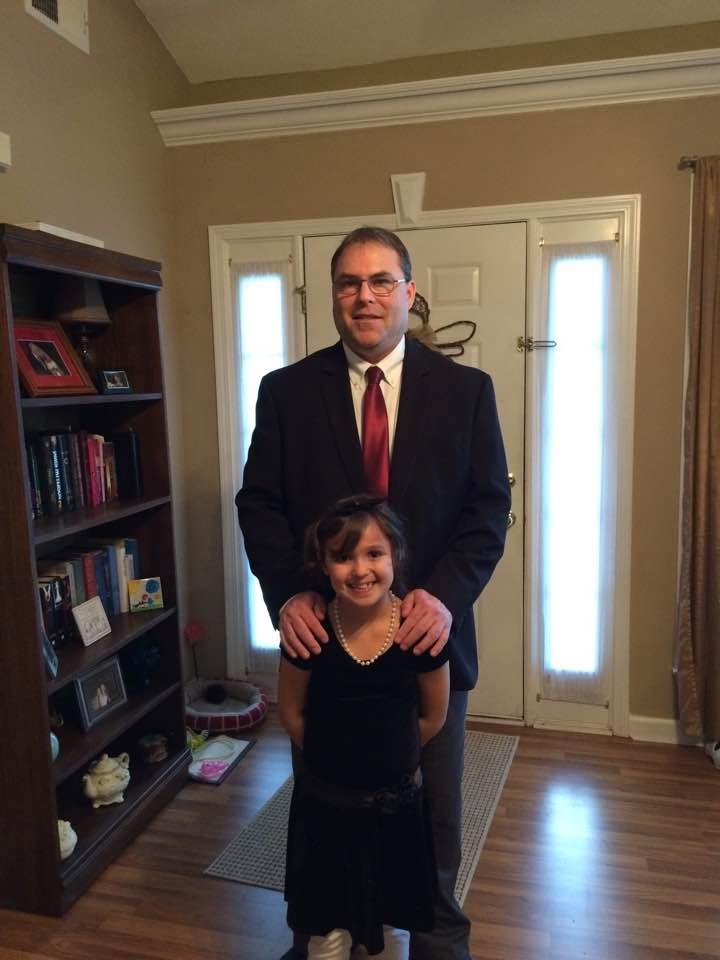 Getting ready to go to our first Father Daughter dance.