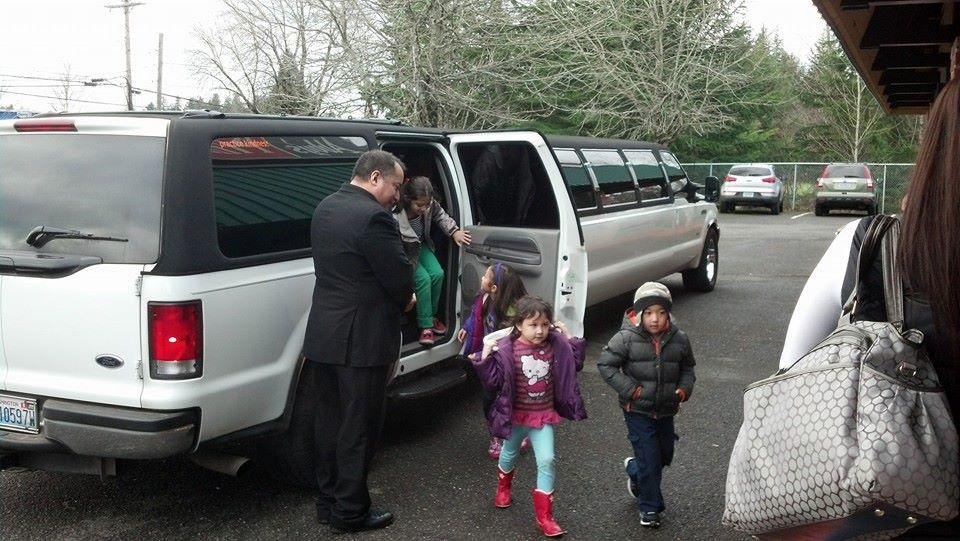 limo ride from school to lunch