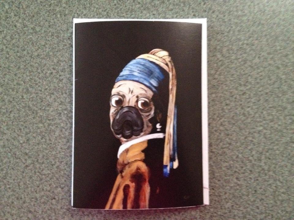 From Chu to his friends Pam . Allan , & Joy 

I neber seed a skinny Pug, I neber hope to see wun, but I kin tell you dis my frens, I rather see den be wun!