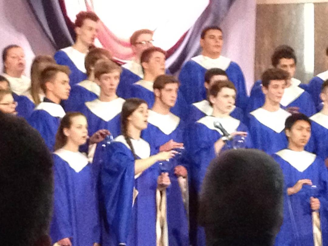 Shawn Jr. is in the middle of this picture, up and to the right of the girl with the braid