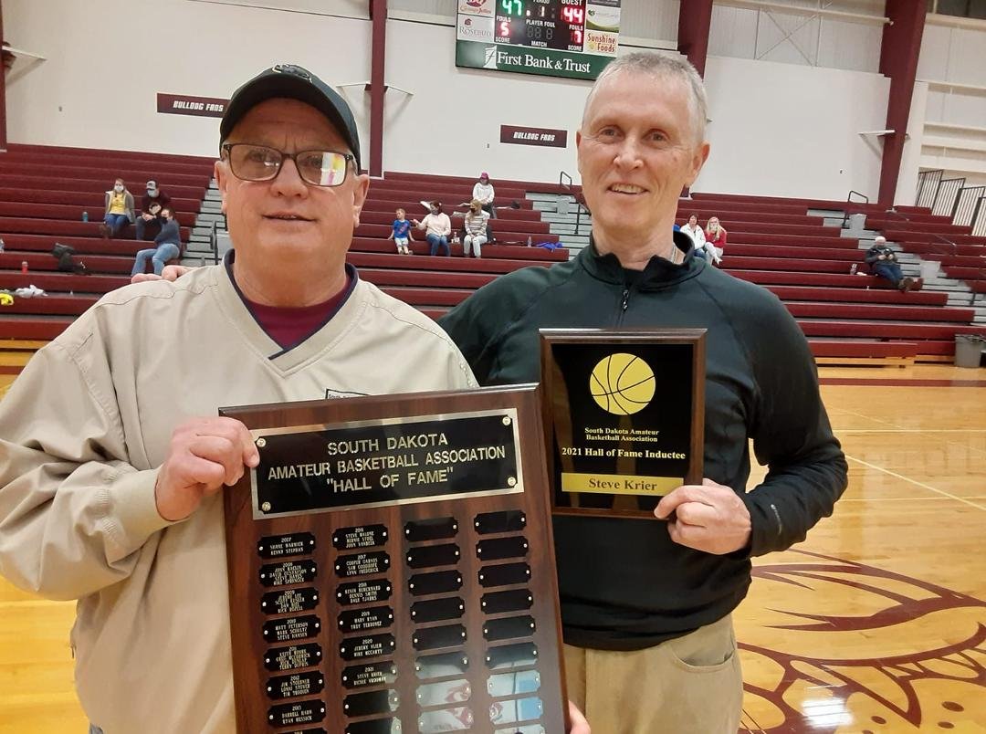 Richie Vrooman,Redfield and Steve Krier, Sioux Falls 2021 SDABA Hall of Fame