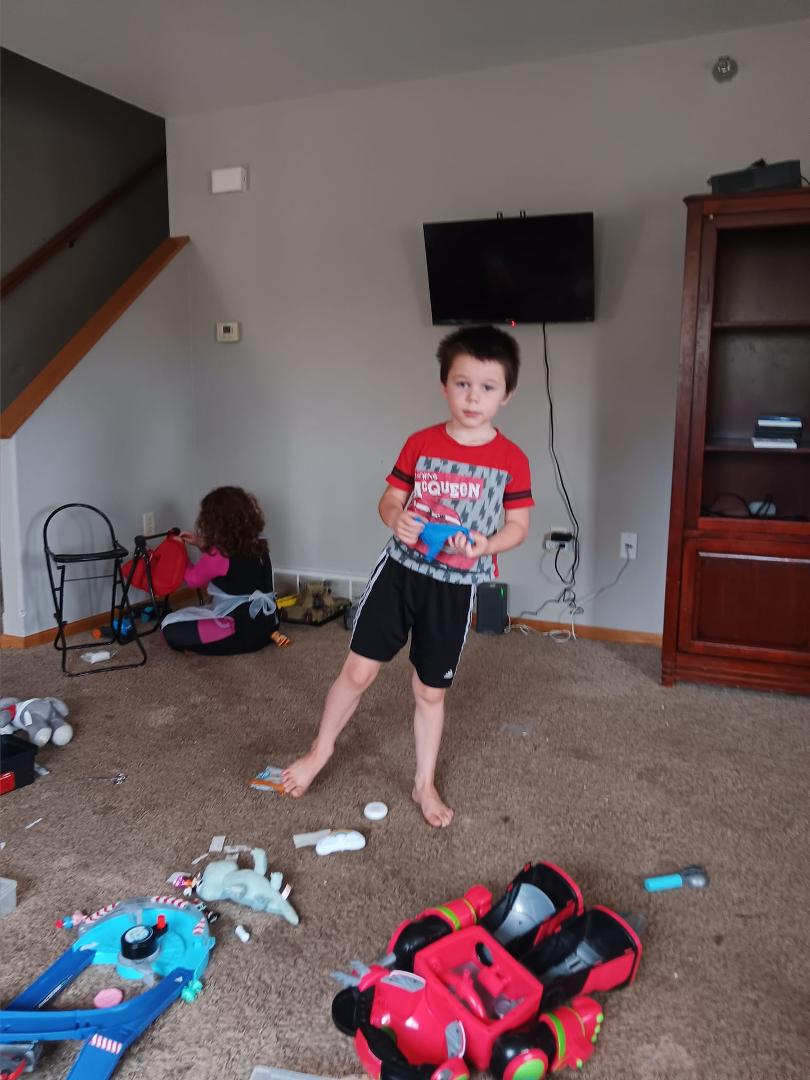 Jaxson right before Grandma came! YAY!!!
