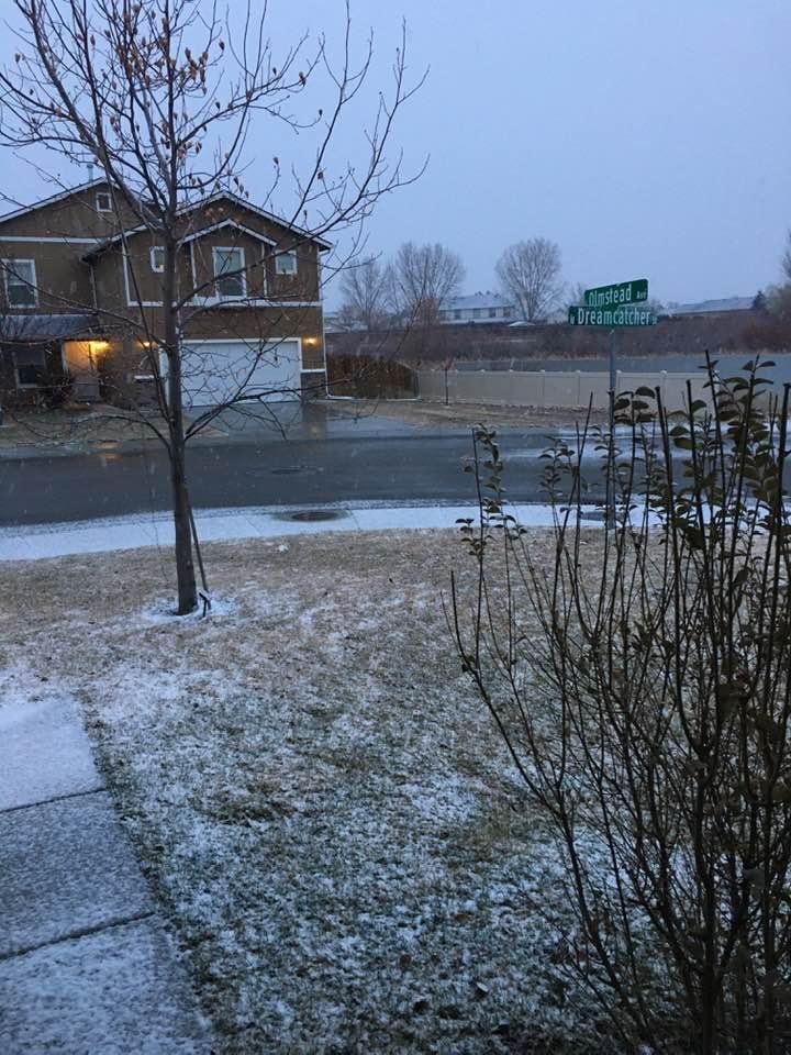 It’s snowing in Boise