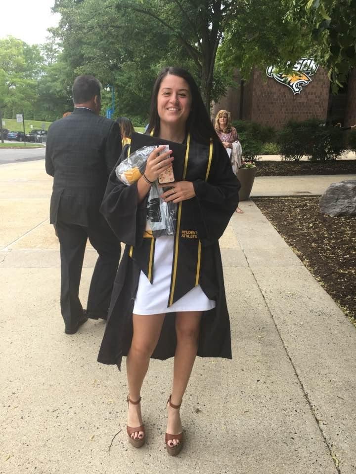She is doing her Towson strut! So proud of you Michelle and very happy to be part of the celebration.