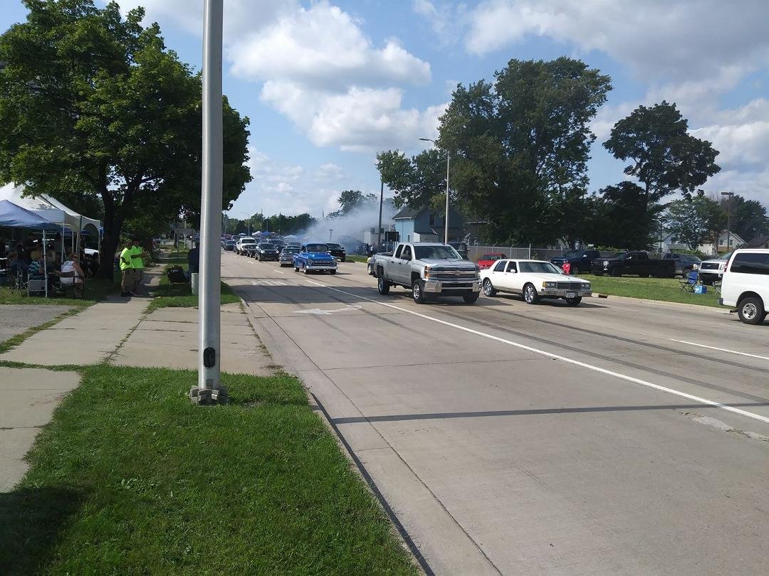 Dream Cruise Woodward Avenue the rubber was flying