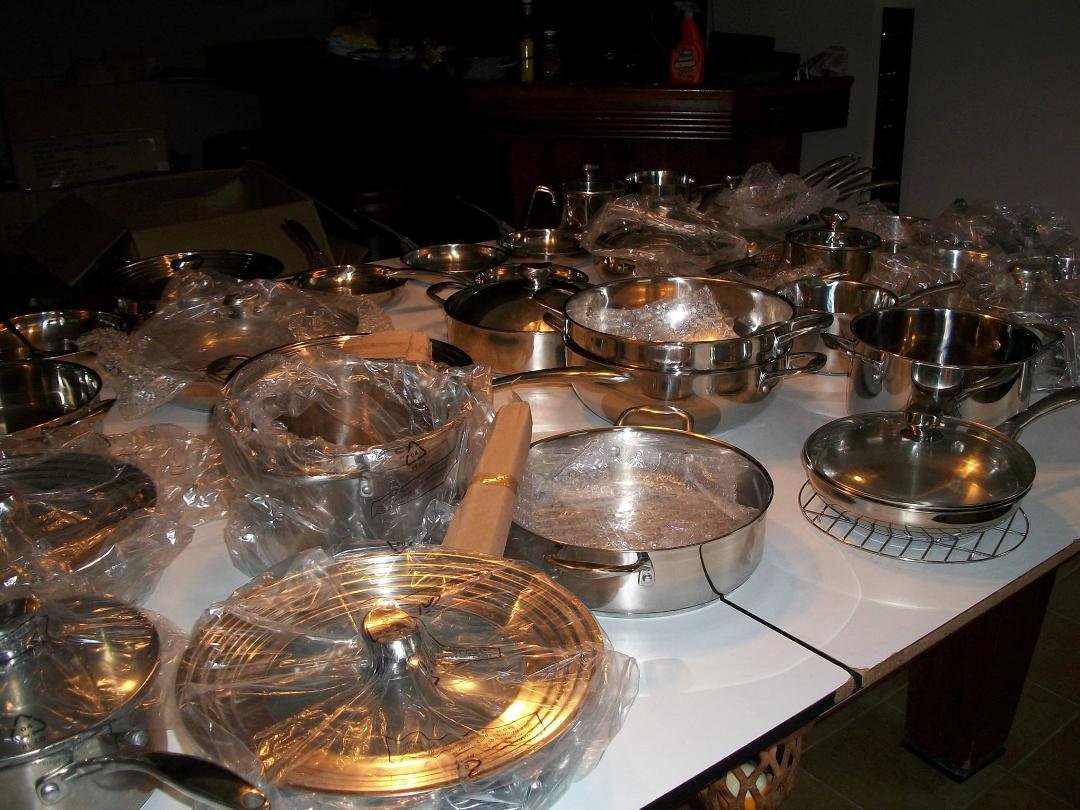 Lots of Wolfgang patz pots and pans bought these to resale. Have a about 300 pieces. All stainless steel.