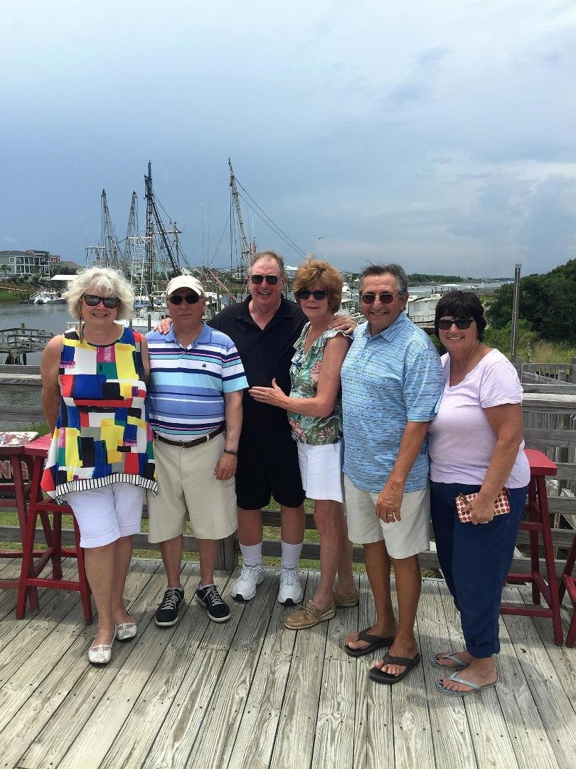 At Lou's house in North Carolina. The Guarinos the Gallaghers and the Frattos - ACP class of '74.