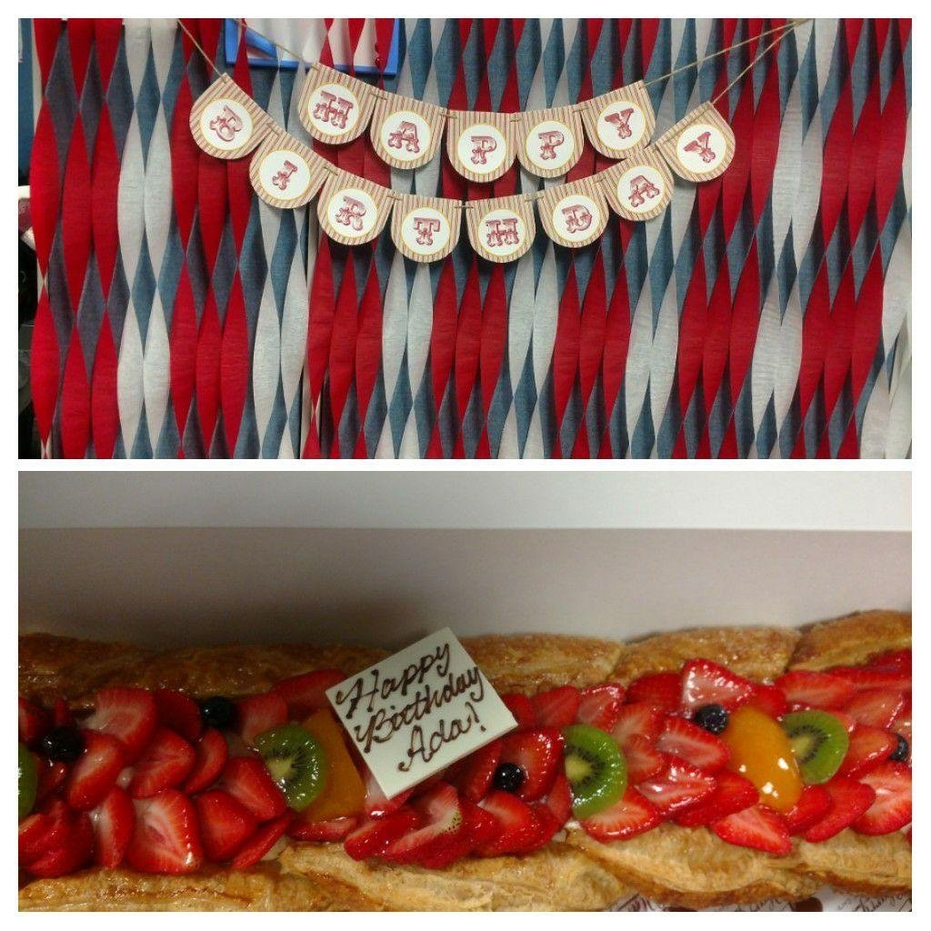 I came into work and they decorated the outside of my cubicle and one of my sweet friends bought me this pastry to share and take one home.
Good day at work.