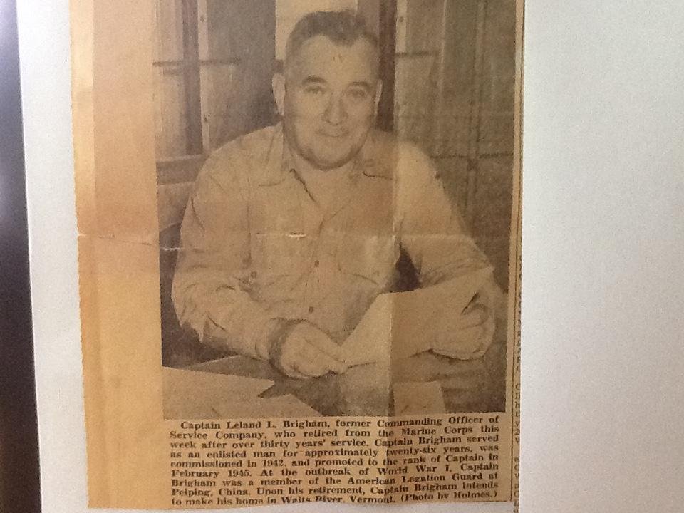 In memory of my Grandfather,Capt. L.L. Brigham,U.S.M.C. A true "Old China Marine" Semper Fi!