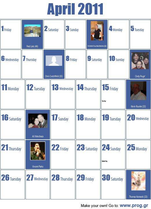 Thomas Daurio's album, My Calendar