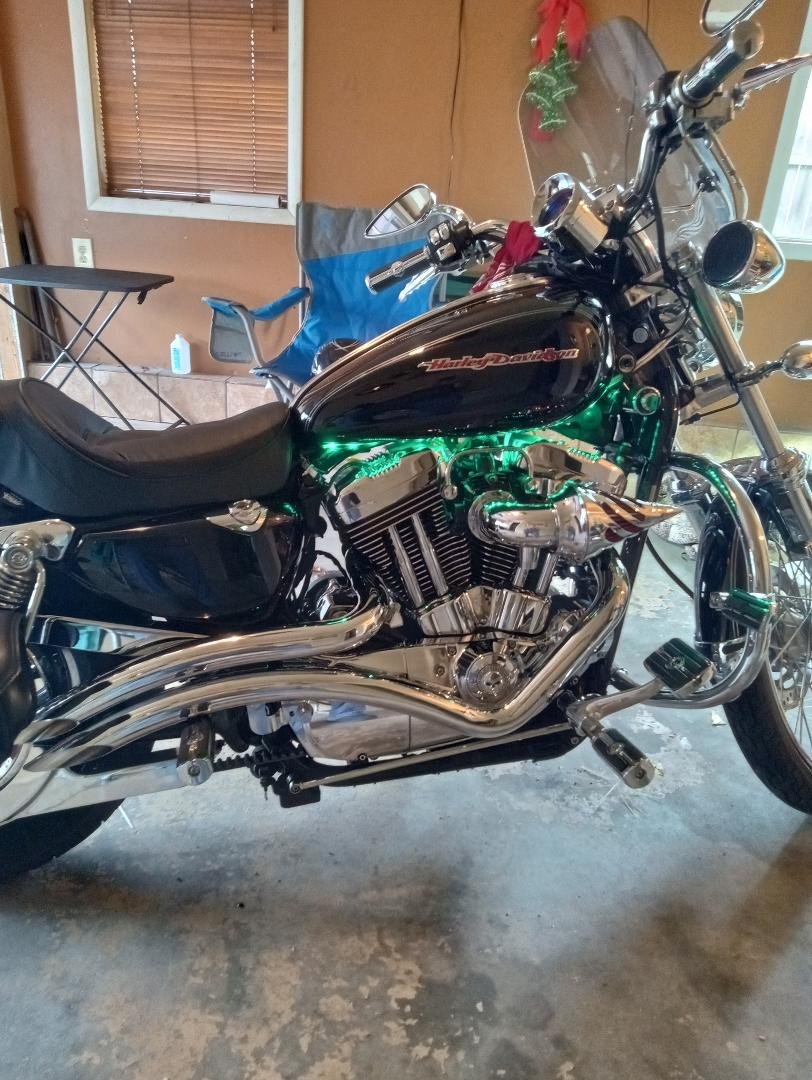 Just installed my new pipes on the Harley