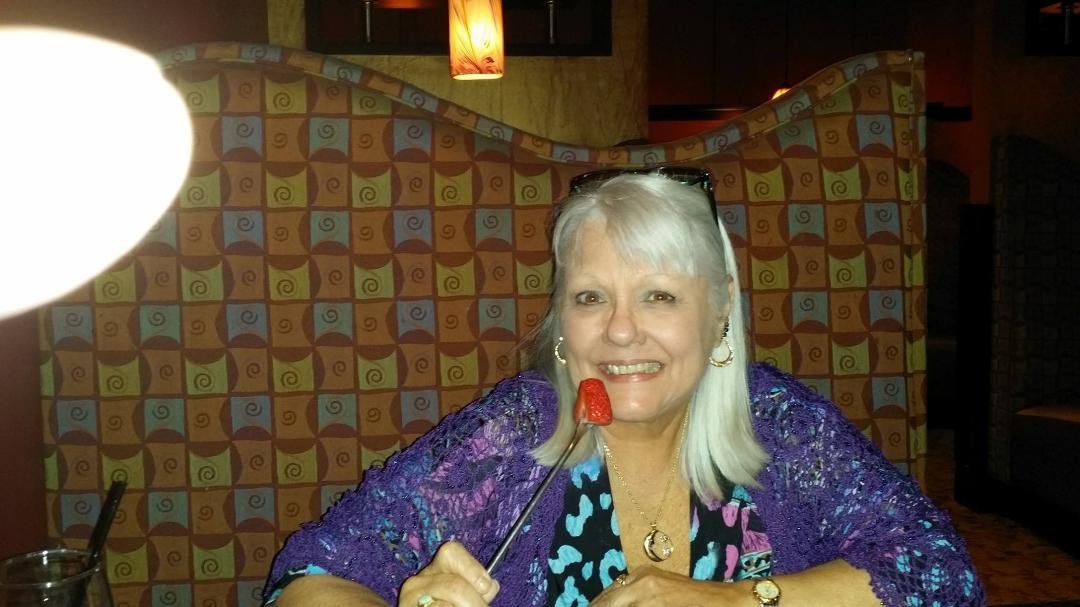 Geni at her birthday dinner at the Melting Pot outside of Chicago.