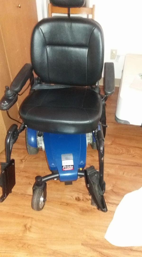 Hey all! This is a power w chair that no longer fitted my needs. I need to sell it to help pay for lab work for my service dog. Used lightly. The movers put the seat back on backwards! So looks a bit weird. It can be turned