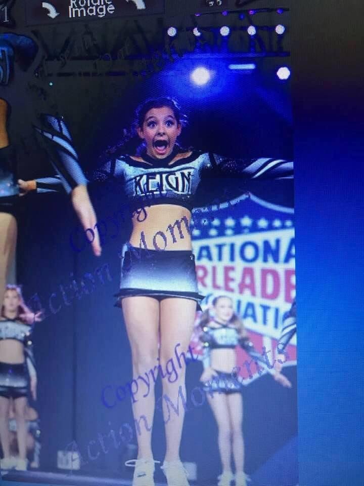 HADLEY loves cheer!! At nca competition in Dallas