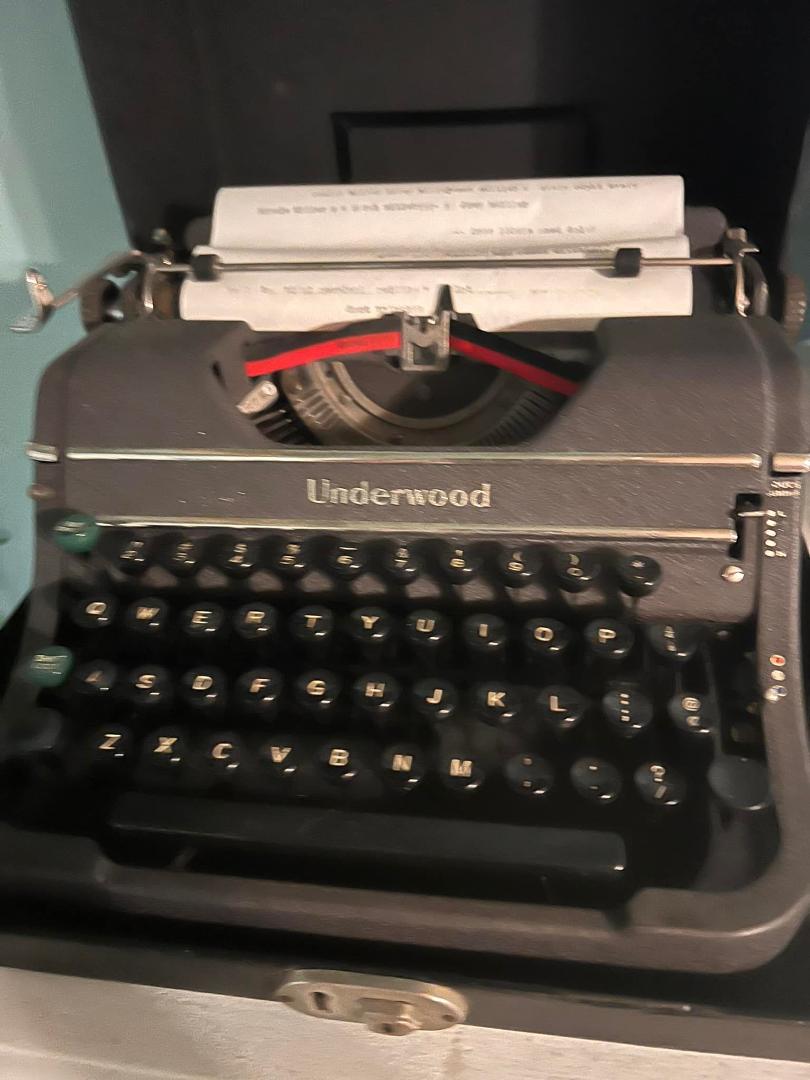This is my daughter’s typewriter. I hope she writes some great things, but I doubt it will be on this. I actually learned to type on one of these in high school. It was back in the 1900’s. Our teacher wasn’t very old. Maybe