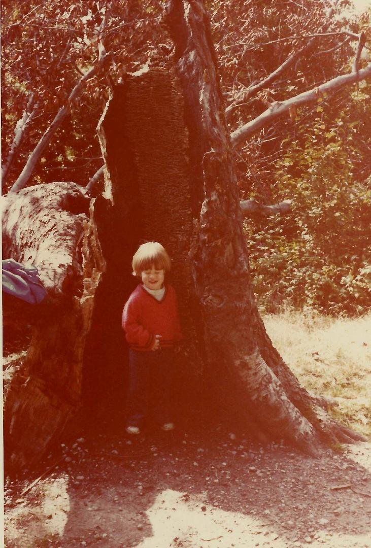 I came across this old picture of a young tree elf found in Taylor's Creek.